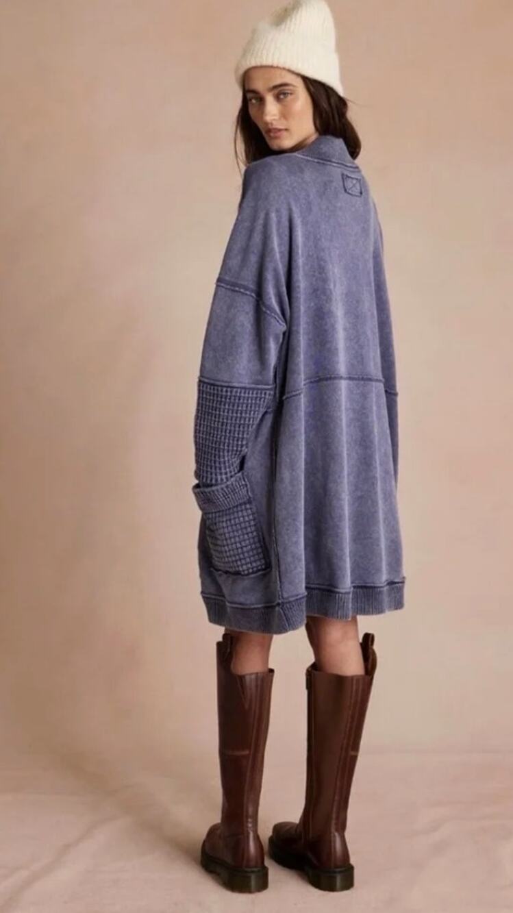 NWT Free People We The Free Brooklyn Cardigan Skipper Blue $148 XS